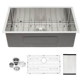 32 Inch Undermount Sink - 32"x19"x10" Undermount Stainless Steel Kitchen Sink 16 Gauge 10 Inch Deep Single Bowl Kitchen Sink Basin