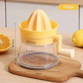 Household Multi-functional Small Manual Juicer Kitchen Gadgets (Color: yellow)