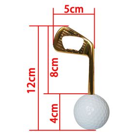 Creative Golf Ball Bottle Opener Corkscrew Wine Beer Jar Opener Kitchen Gadgets for Family Kitchen Tool Supplies (Ships From: China, Color: Gold)