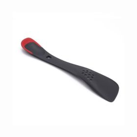 Multi-Function 5 in 1 Leaking Heat-Resistant Silicone Shovel Leaking Cooking Spoon Spatula Serrated Edge Kitchen Cooking Utensils (Color: Red)