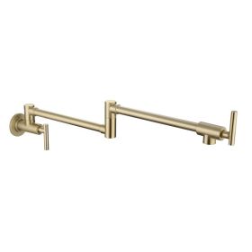 Wall Mount Kitchen Stove Faucet (Color: Gold, Type: Kitchen Faucet)