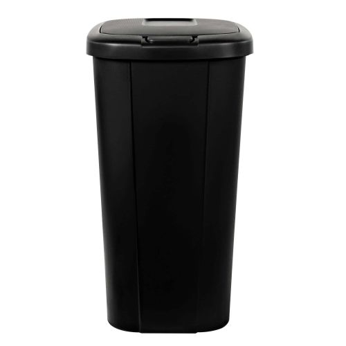 13.3 Gallon Trash Can, Plastic Touch Top Kitchen Trash Can, Grey