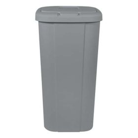 13.3 Gallon Trash Can, Plastic Touch Top Kitchen Trash Can, Grey (Actual Color: Gray)