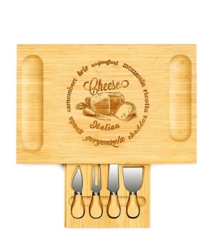 Kitchen Natural Bamboo Cutting Board Bamboo Cheese Board Set