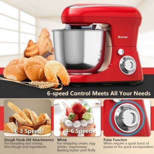 5.3 Qt Stand Kitchen Food Mixer 6 Speed with Dough Hook Beater 5.3 Qt Stand Kitchen Food Mixer 6 Speed with Dough Hook Beater